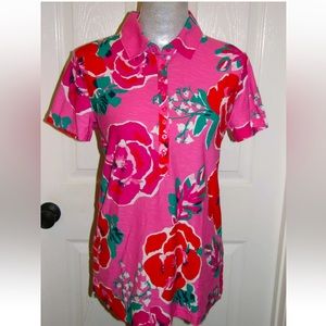 NWT LILLY PULITZER  SZ M POLO SHIRT JUST LOVE 3 PIECE SET CLUTCH BAG PIC FRAME